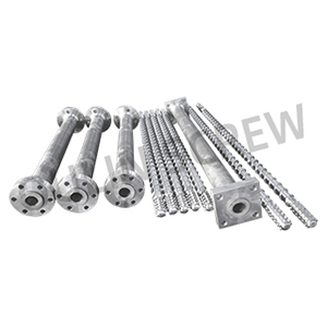 Screw and barrel for HDPE LDPE